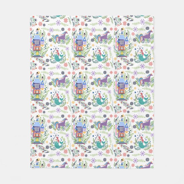 Cobertor De Velo Fairytale Folk Art Throw (Frente)