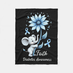 Cobertor De Velo Faith Cute Elephants Sunflower Diabetes Sensibiliz
