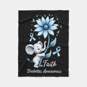 Cobertor De Velo Faith Cute Elephants Sunflower Diabetes Sensibiliz