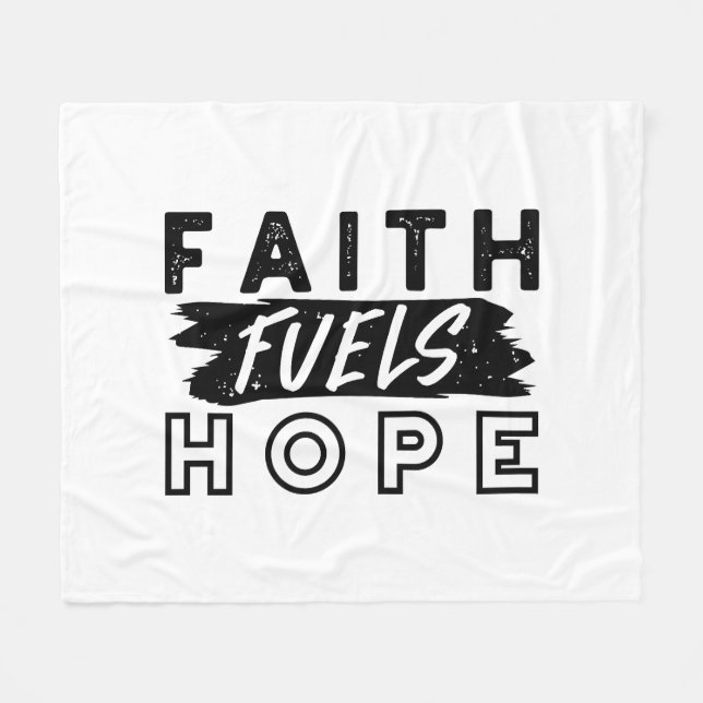 Cobertor De Velo Faith Fuels Hope Quote – Uplifting Christian Art (Frente (Horizontal))