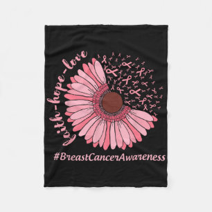 Cobertor De Velo Faith Hope ama Cancer de mamas de girassol Awa