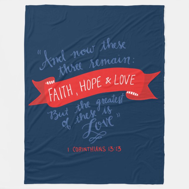 Cobertor De Velo Faith Hope e Love 2 (Frente)
