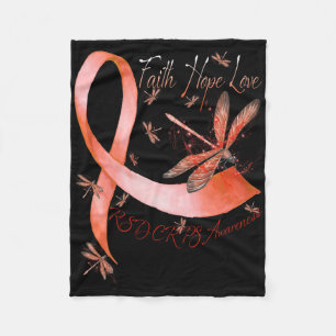 Cobertor De Velo Faith Hope Love Dragonfly Rsd Crps Consciência