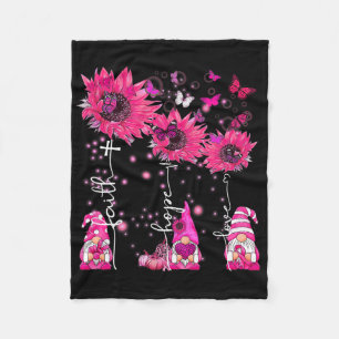 Cobertor De Velo Faith Hope Love Gnome Ribbon Breve Cancer Awarene