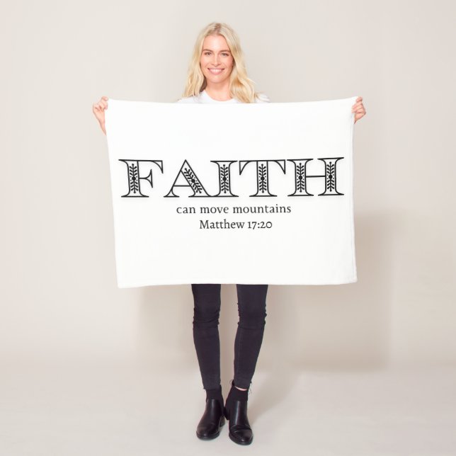 Cobertor De Velo Faith pode mover montanhas florais (In Situ)