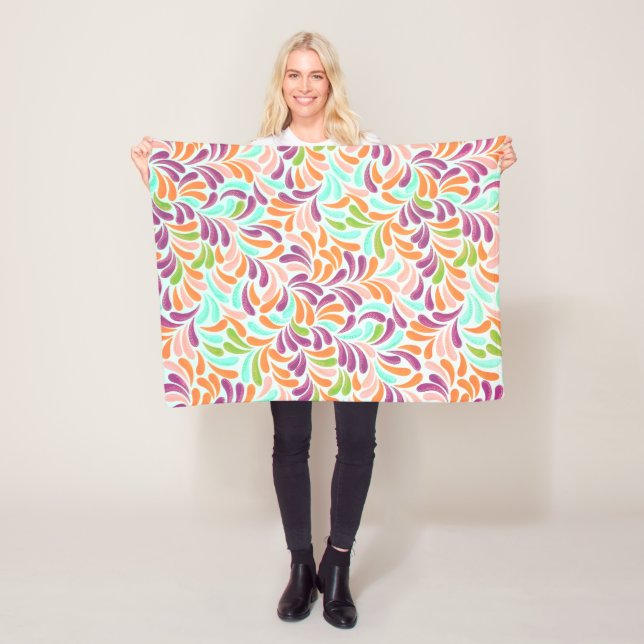 Cobertor De Velo Faixa Geométrica da Imagem de Ponto Floral (In Situ)