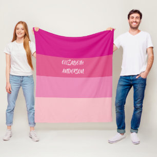 Cobertor De Velo Faixa Horizontal Rosa Colorblock