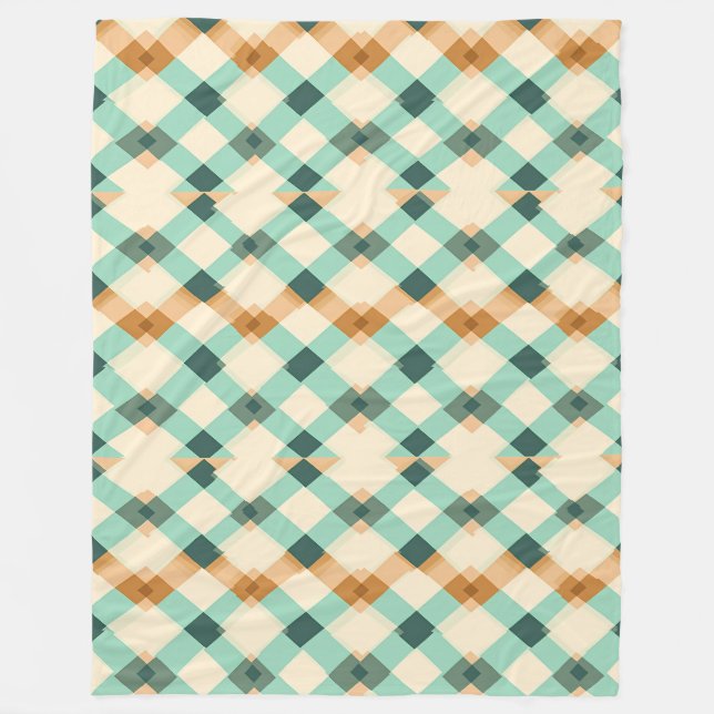 Cobertor De Velo Faixa laranja, verde e azul (Frente)