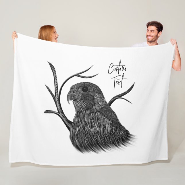 Cobertor De Velo Falcão Peregrino em Ramais de Árvore com Escrita M (In Situ)