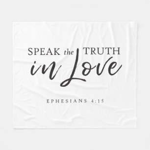 Cobertor De Velo Fale a Verdade no Amor Efesianos 4:15 Verso da Bíb