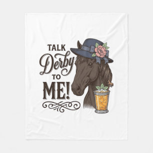 Cobertor De Velo Fale Derby comigo Camisa de gravura vintage de cav