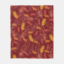 Cobertor De Velo Fall Feathers Fleece