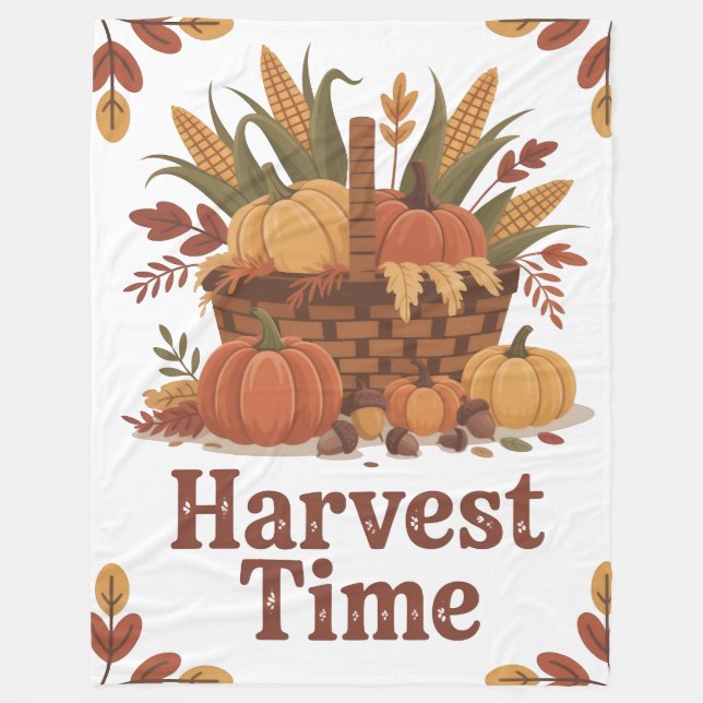 Cobertor De Velo Fall harvest time stylish Blanket New Home (Frente)