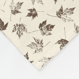 Cobertor De Velo Fall Maple Folhas no creme - padrão sem falhas.