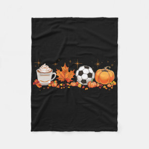 Cobertor De Velo Fall Vibes Pumpkin Spice Soccer Halloween Autumn L