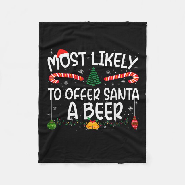 Cobertor De Velo Família Correspondente Xmas Mais Provável Para Ofe (Frente)