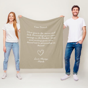Cobertor De Velo Família de Amigos de Mensagens Personalizadas Manu