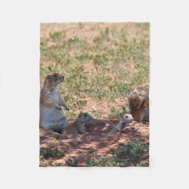 Cobertor De Velo Família de Cães da Pradaria (Frente)