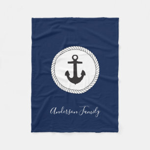 Cobertor De Velo Família de caligrafia manuscrita náutica
