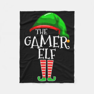 Cobertor De Velo Família de Elfo Gamer Presente de Natal Combinando
