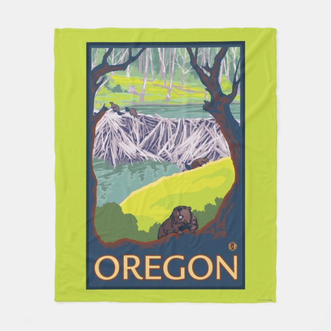 Cobertor De Velo Família dos castores (Frente)