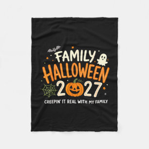 Cobertor De Velo Família halloween 2027 abóbora engraçada fantasma