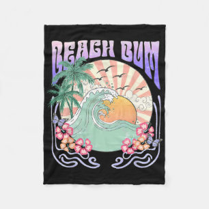 Cobertor De Velo Família Havaí Férias de Verão Pôr do Sol Beach Bum