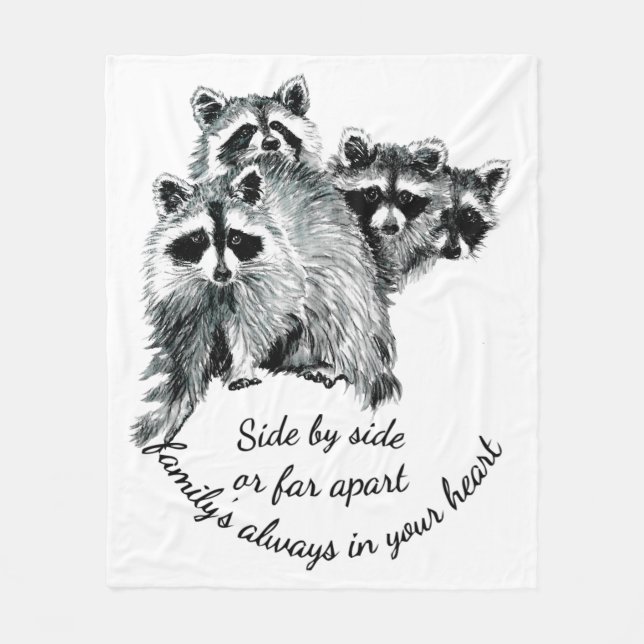 Cobertor De Velo Família Inspiracional sempre em sua citação cardía (Frente)