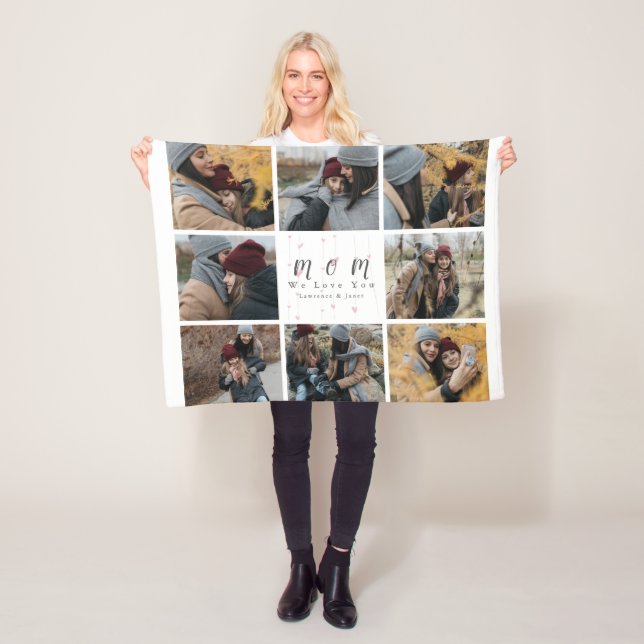 Cobertor De Velo Família Mãe de Colagem de Fotografias Personalizad (In Situ)