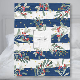 Cobertor De Velo Família Monograma Moderno Botânica de inverno