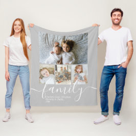 Cobertor De Velo Família Personalizada de Colagem de Fotos e Texto