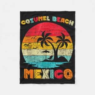 Cobertor De Velo Família Vintage Retro México Cozumel Praia Apresen