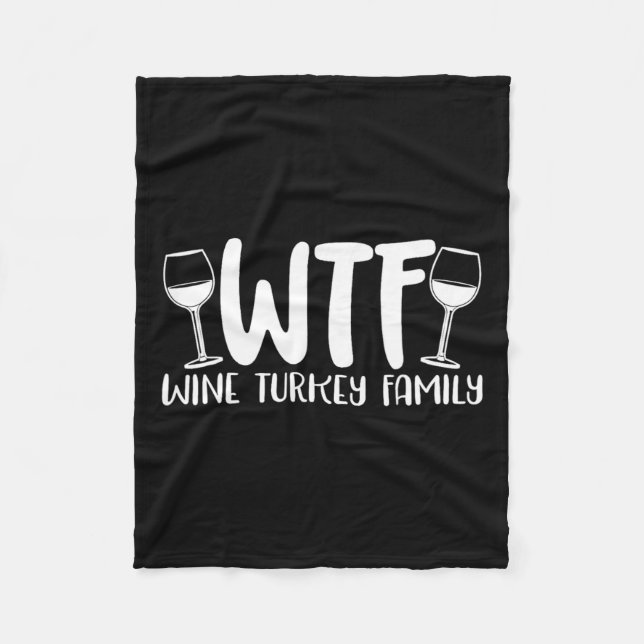 Cobertor De Velo Família Wtf Wine Turkey (Frente)