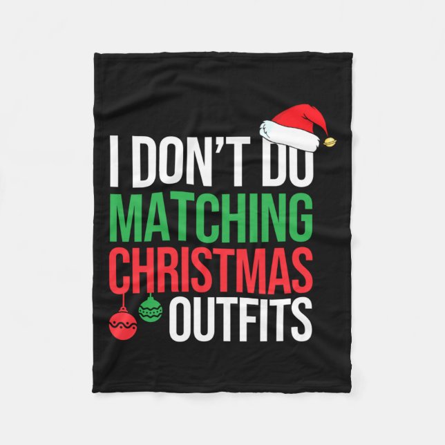 Cobertor De Velo Family Christmas Pajamas I Dont Do Matching Christ (Frente)