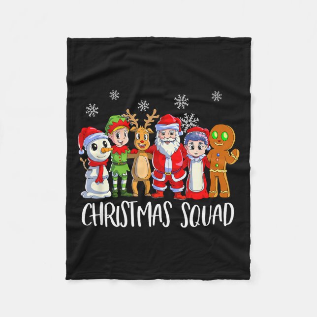 Cobertor De Velo Family Matching Christmas Squad Santa Reindeer Elf (Frente)