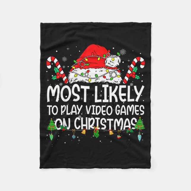 Cobertor De Velo Family Matching Most Likely To Play Video Games On (Frente)