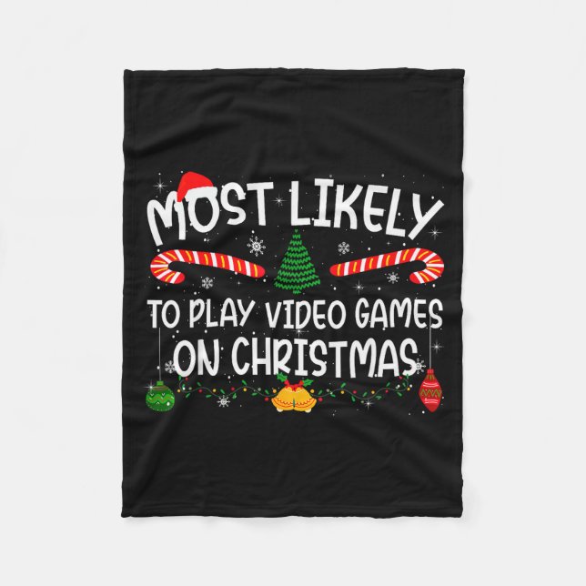 Cobertor De Velo Family Matching Most Likely To Play Video Games On (Frente)