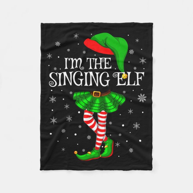 Cobertor De Velo Family Matching Women Girls I'm The Singing Elf Ch (Frente)