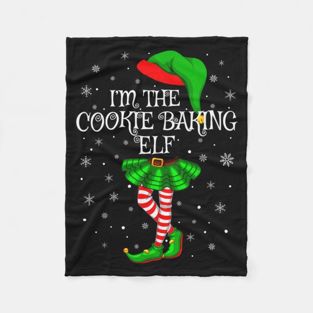 Cobertor De Velo Family Matching Women Girls The Cookie Baking Elf  (Frente)