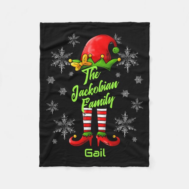 Cobertor De Velo Family Name Year Reunion Matching Christmas Elf T  (Frente)