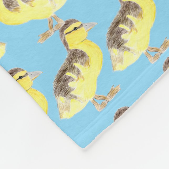 Cobertor De Velo Family of  Ducks Fleece Blanket  (Quina)