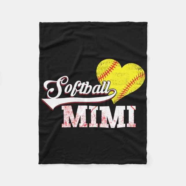 Cobertor De Velo Family Softll Player Gifts Softll Mimi  (Frente)