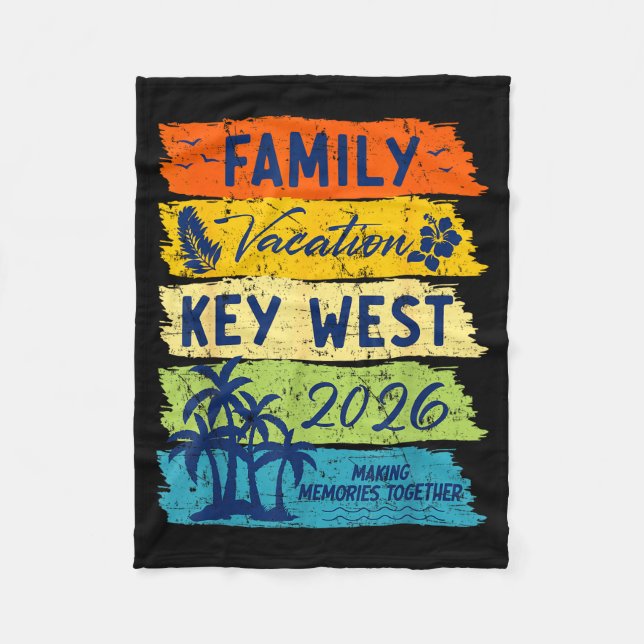 Cobertor De Velo Family Vacation 2026 Key West Matching Summer Vaca (Frente)