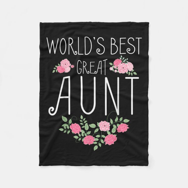 Cobertor De Velo Family World's Great Aun Funny Auntie Ever Gift  (Frente)