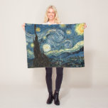 Cobertor De Velo Famous art, Starry Night, Van Gogh<br><div class="desc">Famous art reprint,  Starry Night,  by Vincent  Van Gogh</div>