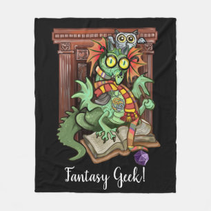 Cobertor De Velo Fan Dragon "Fantasy Geek!"
