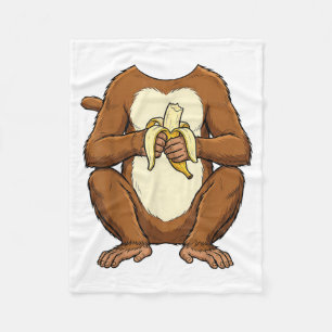 Cobertor De Velo Fanta de Macaco Marrom Roupa engraçada de Hallowee