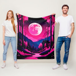 Cobertor De Velo Fantasia da Lua Rosa