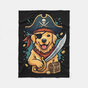 Cobertor De Velo Fantasia de Cachorro Pirata Engraçado para Homens 