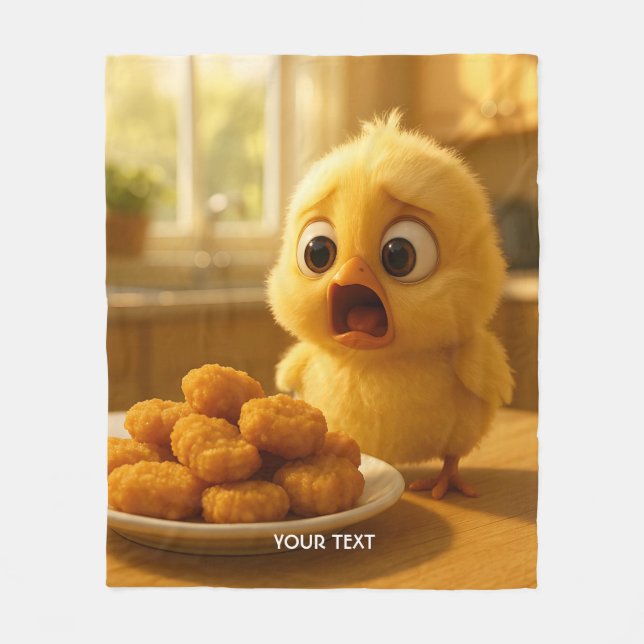 Cobertor De Velo Fantasia de frango nuggets bebê fofo (Frente)